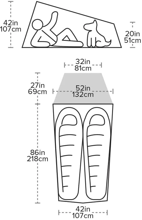 Big Agnes Fly Creek HV UL2 Bikepack Tenda Tintura In Soluzione, Beige 6 Big Agnes Fly Creek HV UL2 Bikepack Tenda Tintura In Soluzione, Beige - immagine 6