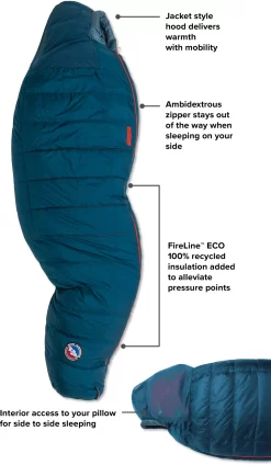 Big Agnes Sidewinder SL 35 Sacco A Pelo Normale, Blu 7 Big Agnes Sidewinder SL 35 Sacco A Pelo Normale, Blu -Equipaggiamento Da Campeggio big agnes sidewinder sl 35 sleeping bag regular legion blue tapestry 4