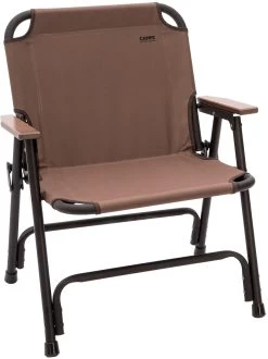 CAMPZ Sedia Pieghevole In Alluminio Singola, Marrone/nero