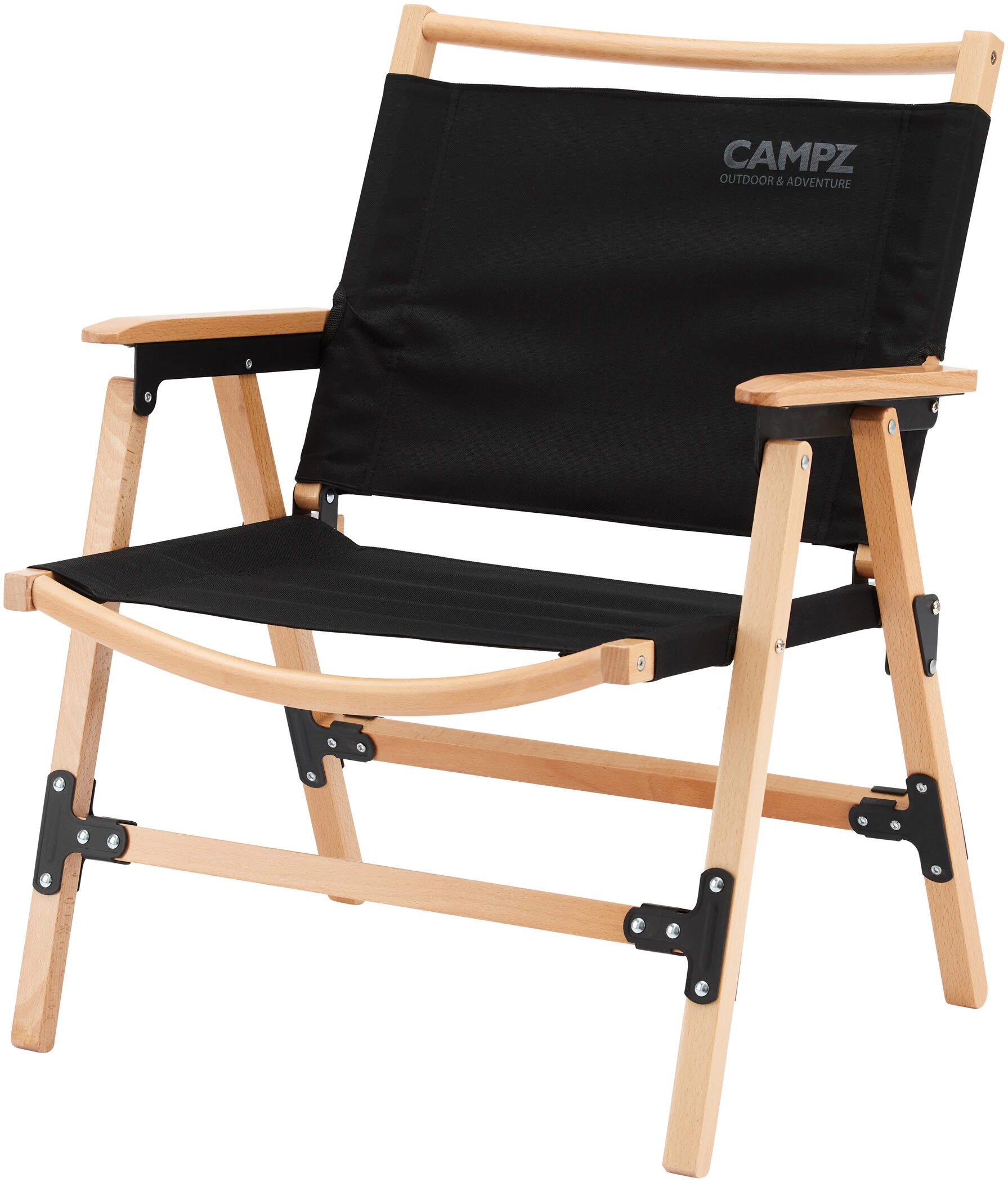 CAMPZ Comfort Sedia Pieghevole In Legno Di Faggio, Nero/marrone 1 CAMPZ Comfort Sedia Pieghevole In Legno Di Faggio, Nero/marrone