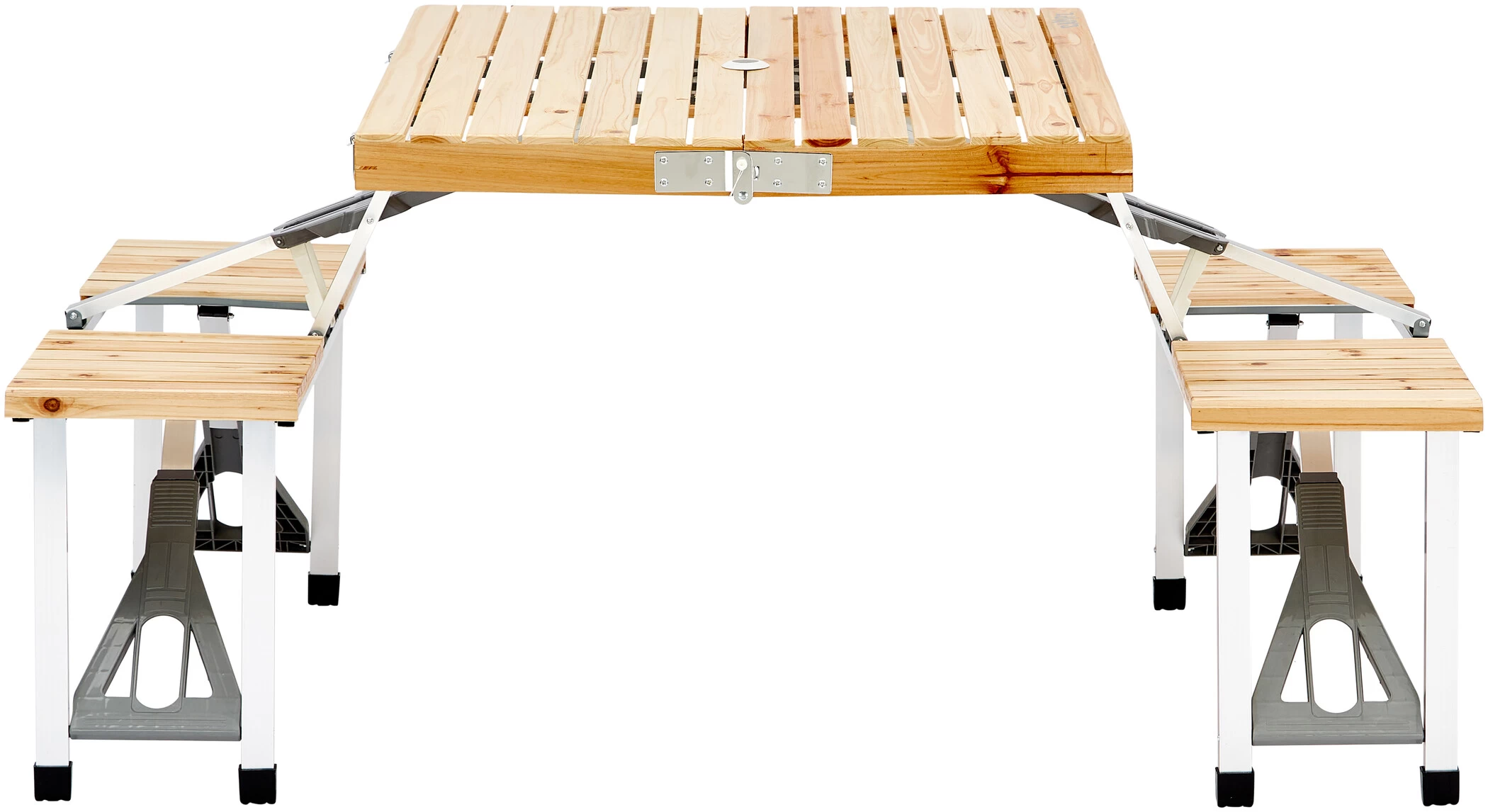 CAMPZ Iwaki Set Tavolo Da Picnic Legno Di Abete, Marrone/grigio 2 CAMPZ Iwaki Set Tavolo Da Picnic Legno Di Abete, Marrone/grigio - immagine 2