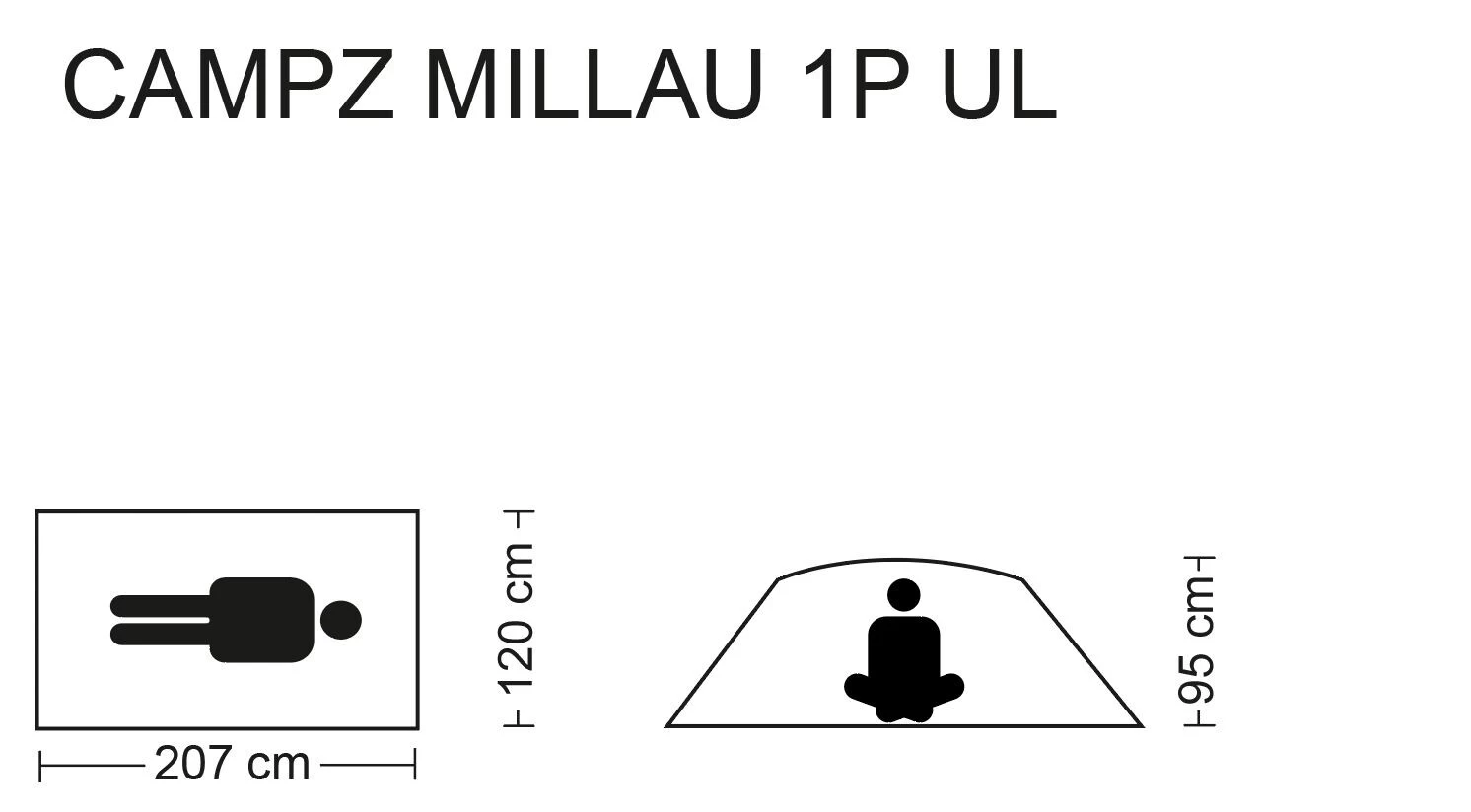 CAMPZ Millau Ultralight Tenda 1P, Verde/verde Oliva 19 CAMPZ Millau Ultralight Tenda 1P, Verde/verde Oliva - immagine 19