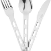 CAMPZ Stainless Steel Cutlery 3-Pieces, Argento