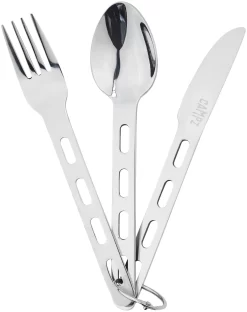 CAMPZ Stainless Steel Cutlery 3-Pieces, Argento