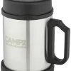 CAMPZ Thermos Acciaio 400ml, Argento/nero
