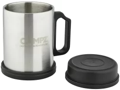 CAMPZ Thermos Acciaio 400ml, Argento/nero -Equipaggiamento Da Campeggio campz thermobecher edelstahl 300ml schwarz silber 3