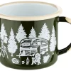 CAMPZ Wanderlust Tazza Smaltata, Verde/bianco