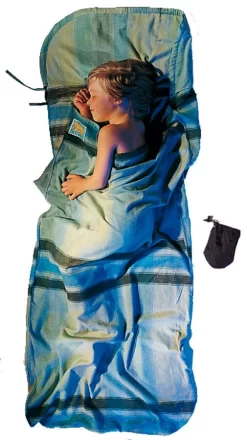 Cocoon KidSack Sacco Lenzuolo Cotone Flanella Bambino, Blu