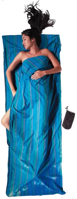 Cocoon TravelSheet-Coupler Cotone, Blu/verde