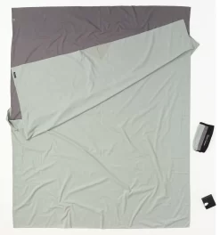 Cocoon TravelSheet Sacco Lenzuolo Cotone A Doppia Taglia, Grigio