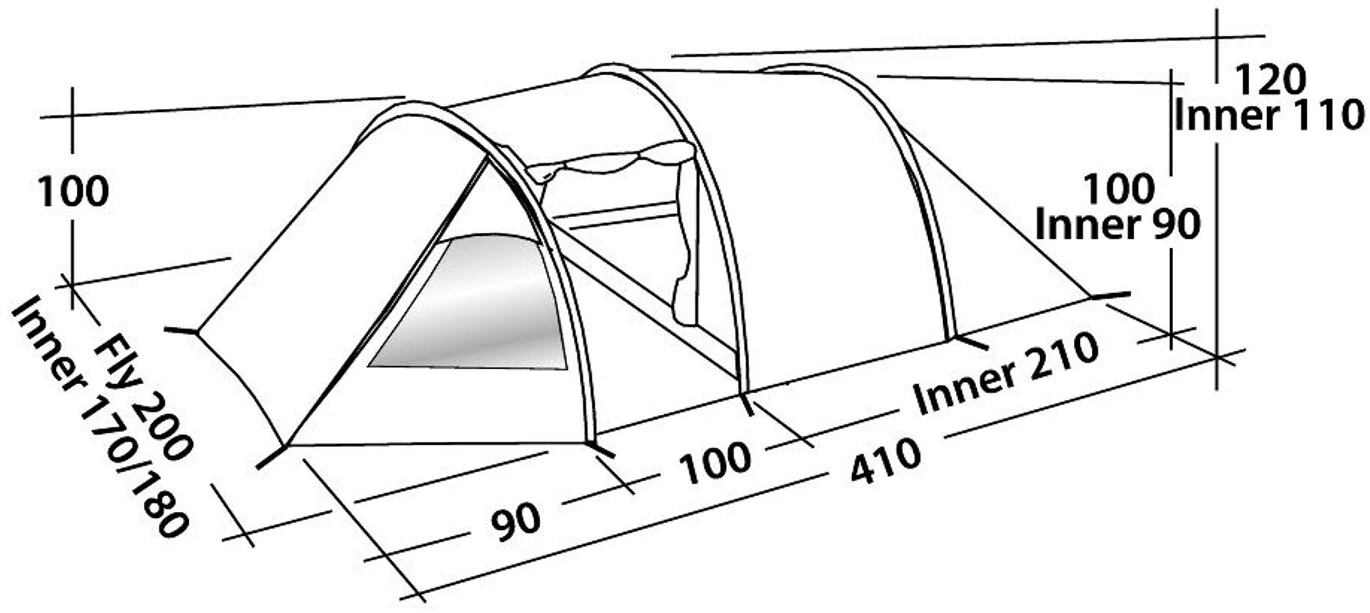 Easy Camp Spirit 300 Tenda, Verde/verde Oliva 2 Easy Camp Spirit 300 Tenda, Verde/verde Oliva - immagine 2