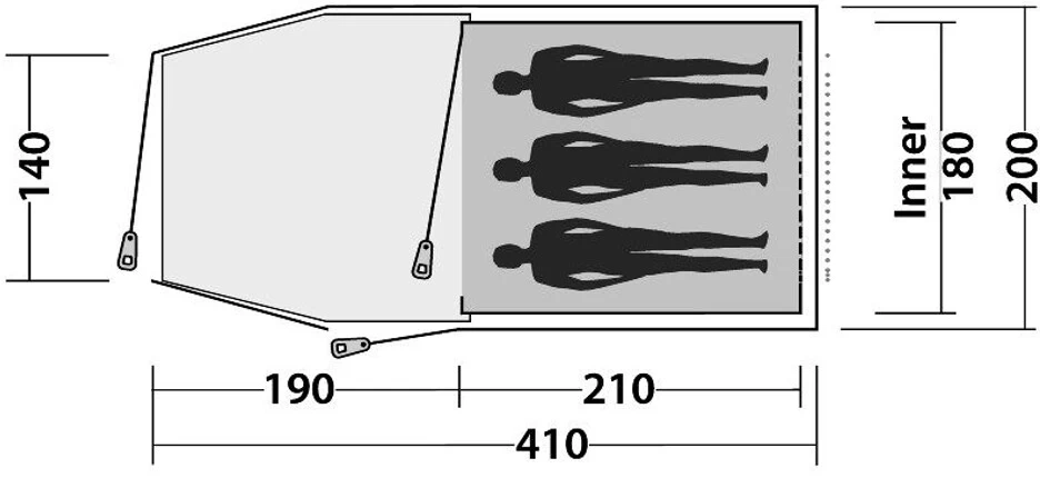 Easy Camp Spirit 300 Tenda, Verde/verde Oliva 3 Easy Camp Spirit 300 Tenda, Verde/verde Oliva - immagine 3