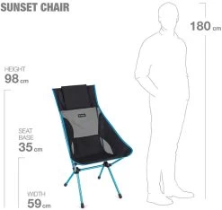 Helinox Sunset Sedia, Nero 14 Helinox Sunset Sedia, Nero -Equipaggiamento Da Campeggio helinox sunset chair black cyan blue 7 4