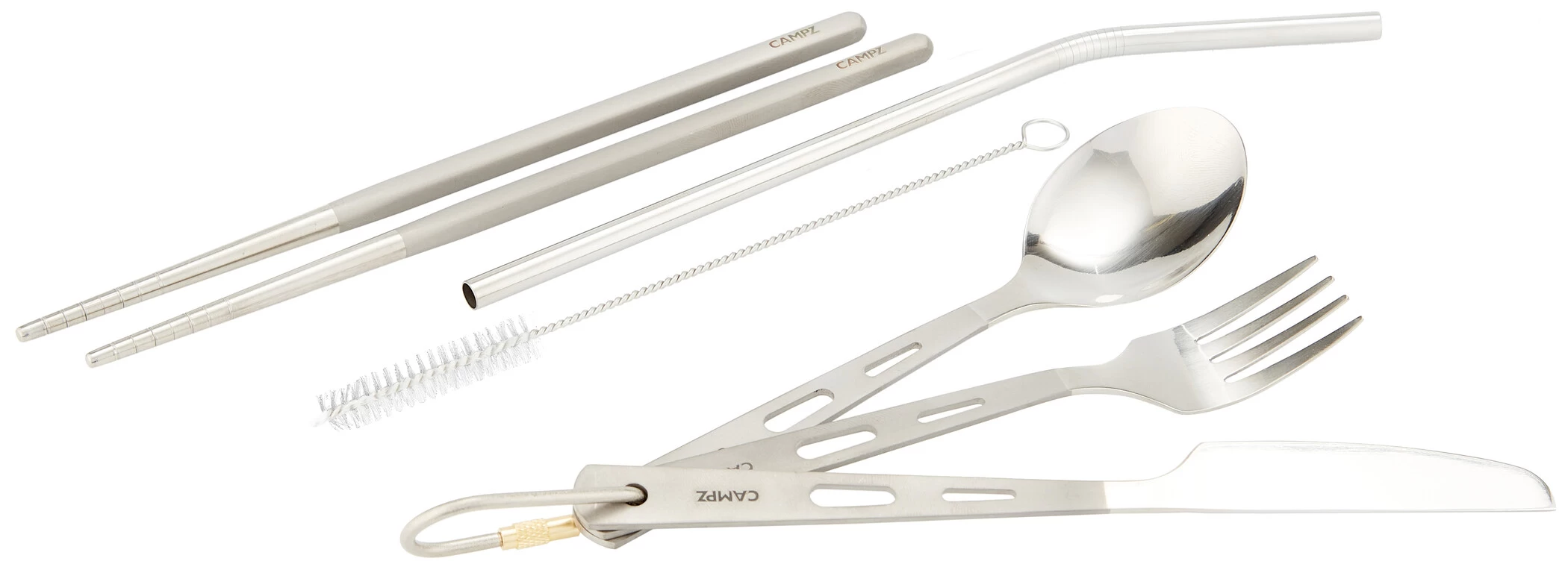 CAMPZ Titanium Set Di Posate 5pcs 1 CAMPZ Titanium Set Di Posate 5pcs