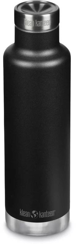 Klean Kanteen Classic VI Borraccia 740ml Con Tappo "Pour Through", Nero