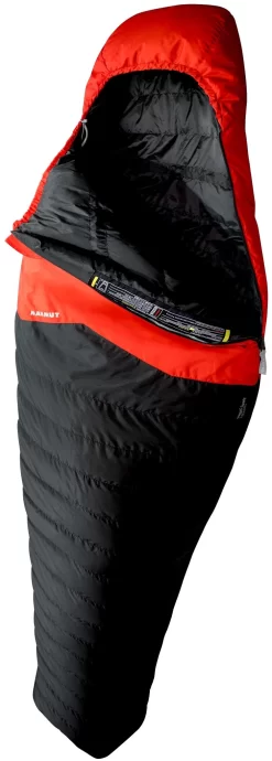 Mammut Nordic Down 3-Season Sacco A Pelo 195cm, Nero/rosso -Equipaggiamento Da Campeggio mammut nordic down 3 season sleeping bag 195cm graphite fire 4