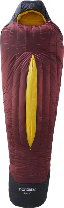 Nordisk Oscar -10° Mummy Sacco A Pelo XL, Nero/rosso -Equipaggiamento Da Campeggio nordisk oscar 10 mummy sleeping bag xl rio red mustard yellow black 9