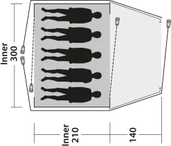 Outwell Cloud 5 Tenda, Blu/grigio -Equipaggiamento Da Campeggio outwell cloud 5 tent blue 11