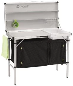 Outwell Drayton Tavolo Da Cucina, Nero/bianco -Equipaggiamento Da Campeggio outwell drayton kitchen table midnight black 3